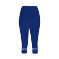 thumbnail image 5 of FNFYFH Clearance Womens 2 Pack Yoga Capri Pants Solid Color Leggings Set,Blue, 5 of 5