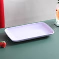 thumbnail image 4 of Fiudx Xiying Square Plastic Serving Tray - 21X12.5X2.5Cm Rectangular Plates for Hot Pot, Bbq, Sausage & Fruit | Large Capacity Snack Plate | Durable & Easy Clean Food Tray, 4 of 6