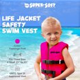 thumbnail image 2 of TRC Recreation Super Soft Child Life Jacket Vest, X Small, Flamingo Pink, 2 of 7