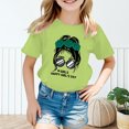 thumbnail image 2 of Hauts de Danse pour Enfants Filles T-Shirt Manches Longues Enfants Filles Mignon Graphique Imprimé Col Rond Manches Courtes Tee Été Décontracté T-Shirt Hauts, 2 of 5