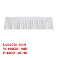 thumbnail image 3 of Sale Today Clearance! Solid Color Wraparound Elastic Bed Skirt Stretchy Built-in Bed Apron, 3 of 9