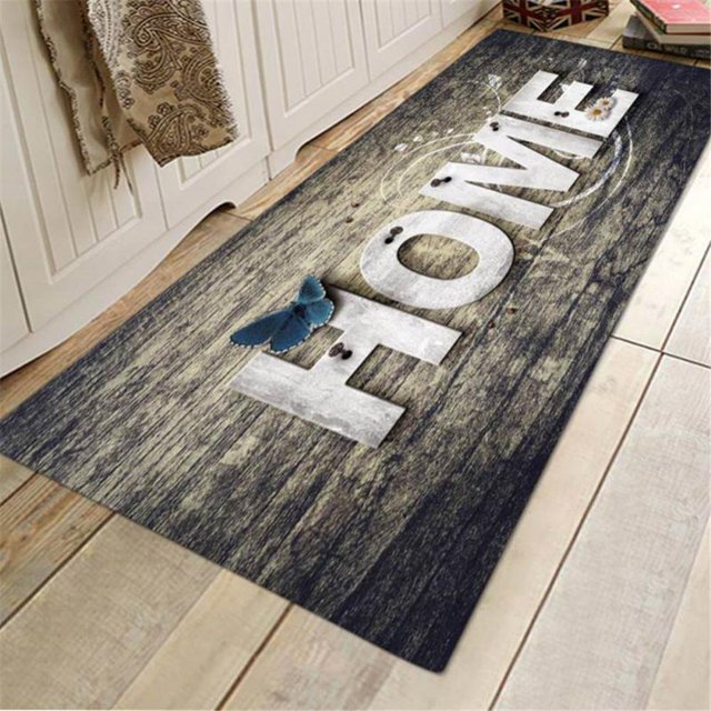 Non-Slip Floor Mat Absorbent Bathroom Mat Thickened Flannel Memory Foam Absorbent Pad Living Room Mat Living Room Print Home Mat Kitchen Entrance Rug