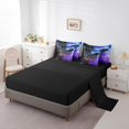 thumbnail image 3 of YST Boho Moth Comforter Set, 7-Piece, Gothic Skull, King Size, Black Blue, 3 of 5