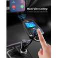 thumbnail image 4 of Nulaxy Bluetooth Car FM Transmitter Audio Adapter Receiver Wireless Hands Free Car Kit W 1.44 Inch Display - KM18 Black NEW, 4 of 5