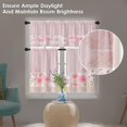 thumbnail image 2 of Pink Rose Kitchen Curtains Floral Window Curtains Valance and Tier Set 36 Inch, Romantic Flowers Delicate Rod Pocket Short Tier Curtain, Chic Classic Small Cafe Curtains for Kitchen Decor, 2 of 5