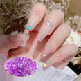 thumbnail image 4 of 1440 Pieces Glass Crystal Set Flat Back Excellent Gloss Nail Art Rhinestones DIY Handcraft Manicure Accessories Card Making Purple, 4 of 6