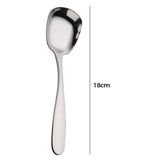 Dvkptbk Spoons 2Pcstainless Steel Spoon Flat Bottom Spoon Dessert Spoon Rice Spoon Kitchen Gadgets