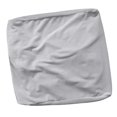 thumbnail image 4 of High Stretch Velvet Square Ottoman Cover Elastic Bottom for Living Room Washable Light Gray, 4 of 8