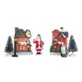 thumbnail image 4 of Ensemble de Village de Noël en Résine Scène de Noël Village Maisons Miniatures Éclairées à DEL Ville pour Table et Foyer, 4 of 8