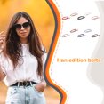 thumbnail image 3 of Langgg Texture Douce Femmes Ceinture Résistant aux Rayures PU Ceinture Tous les Costumes de Match Tendance Ceinture Réglable Rouge 1Set, 3 of 6
