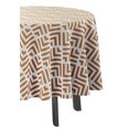 thumbnail image 3 of Vargottam Indoor/OutdoorRoundTablecloth 58 InchRoundTablecloth Waterproof PatioTableCloths,Spring/SummerTableCovers For Backyard CircularTable/Bbqs/Picnic -Brown, 3 of 8