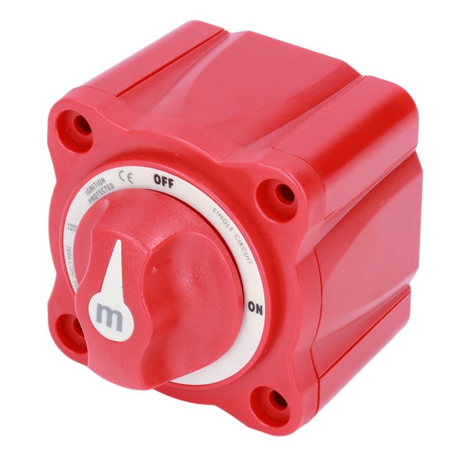 Battery Cut Off Switch, Battery Disconnect Switch 300A IP66 Waterproof Single Circuit Red Copper For Marine Boat Yacht