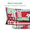 thumbnail image 3 of Gogreen 4PC Queen Christmas Sheet Set Deep Pocket Fit 16", Breathable Microfiber Soft Queen Sheet Set Warm Sheets, Luxury Hotel Style Christmas Decor Queen Bed Sheet Set, Christmas Gift, 3 of 8