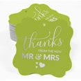 thumbnail image 2 of Inkdotpot Pack Of 50 Thanks From The New Wedding Paper Tags DIY Craft Bracket Shape Real Silver Foil Hang Tags, 2 of 7