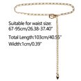 thumbnail image 4 of Unique Bargains Women's Rhinestone Sparkle Chain Plus Size Waist Belt, 4 of 5