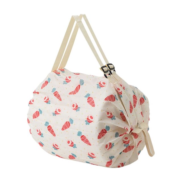 kurtrusly Sac de Rangement Réutilisable Pliable Écologique et Polyvalent Sac de Courses Imperméable en Polyester pour Voyage Sac de Plage Sac à Main Carotte 1Set