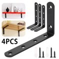 thumbnail image 3 of EIMELI 4Pcs Heavy Duty Cast Iron Wall Mounted L Shaped Angle Shelf Brackets, 3 of 11