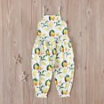 thumbnail image 4 of Girls Childrens Summer Romper Printing Sling Sleeveless Backless Short Jumpsuit, 4 of 9