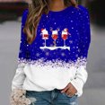 thumbnail image 1 of Women Fashion Round Neck Christmas Long Sleeves Tops Blouse Pullover Sweatshirt, 1 of 5