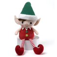 thumbnail image 1 of Gund 16" Red, Green and White Striped Plush Personalized Magic Message Christmas Elf, 1 of 3