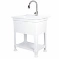 thumbnail image 1 of UTILITYSINKS Plastic 30” Freestanding Utility Sink with Pull Faucet, White, 1 of 8