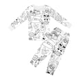 thumbnail image 1 of MIASHUI Kid DIY Hand Painted Homewear Set Boy Girl Pajama Sets Cute Funny Cartoon,White,3-4 Years, 1 of 2