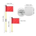 thumbnail image 1 of Ensemble de Coupelles et Trous pour Pin's de Golf, Drapeau, Mini, Vert, Bâton de Drapeau, Fournitures d'Entraînement de Cour, Portable, 2 Sections, Détachable, Rouge, 1 of 6