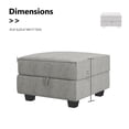 thumbnail image 3 of HONBAY Square Ottoman Module for Modular Sectional Sofa, Storage Ottoman Footrest and Seat Cube, Grey, 3 of 3