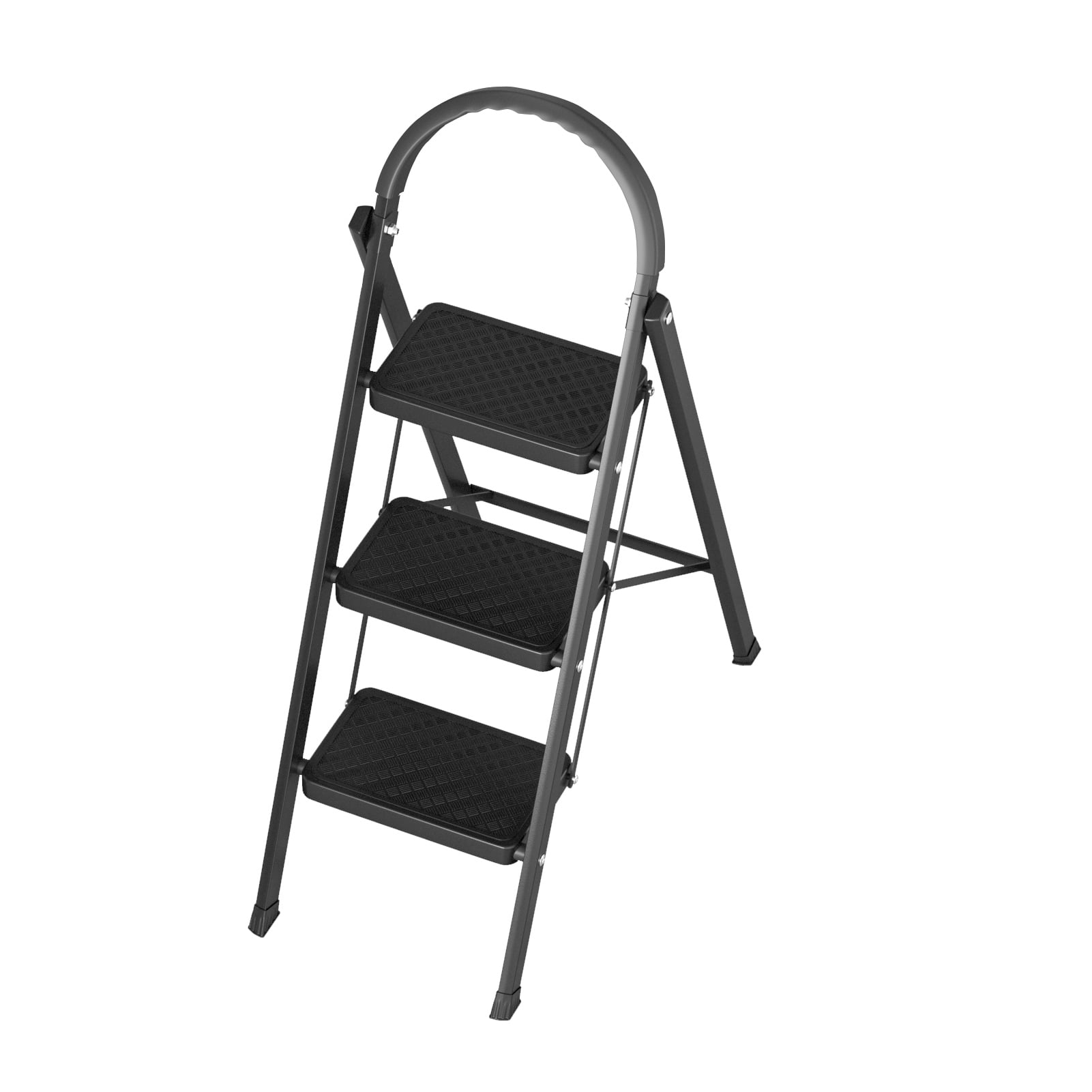 Trayknick Step Ladder, 3 Step Ladder Folding Step Stool, Multi-Purpose Collapsible Ladder for Home or RV Outdoor Work, Heavy Duty 330 lbs Load