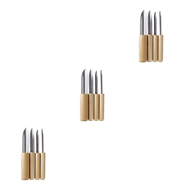 Langgg 1/2/3 4 Pieces Modeling Clay Tool Semicircle Pottery Shaping Manual Handmade Handicraft Household Professional Punch 1 3PCS