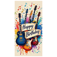 thumbnail image 3 of Musical Theme Happy Birthday Banner with Guitar and Notes Decorations Background Backdrop for Birthday Party Photography Props and Party Decor Supplies, 3 of 4