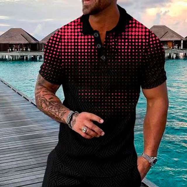 EGNMCR T-Shirts pour Homme Survêtement d'Été pour Hommes Tenues Courtes Mode Chemise Décontractée à Manches Courtes Chemise à Manches Courtes Col Rabattu Blouse et Chemise Cadeaux pour Hommes