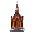 thumbnail image 2 of MasteelfCA 1Pc Christmas Luminous House with LED Light Resin Villa Craft Party Ornament, 2 of 8