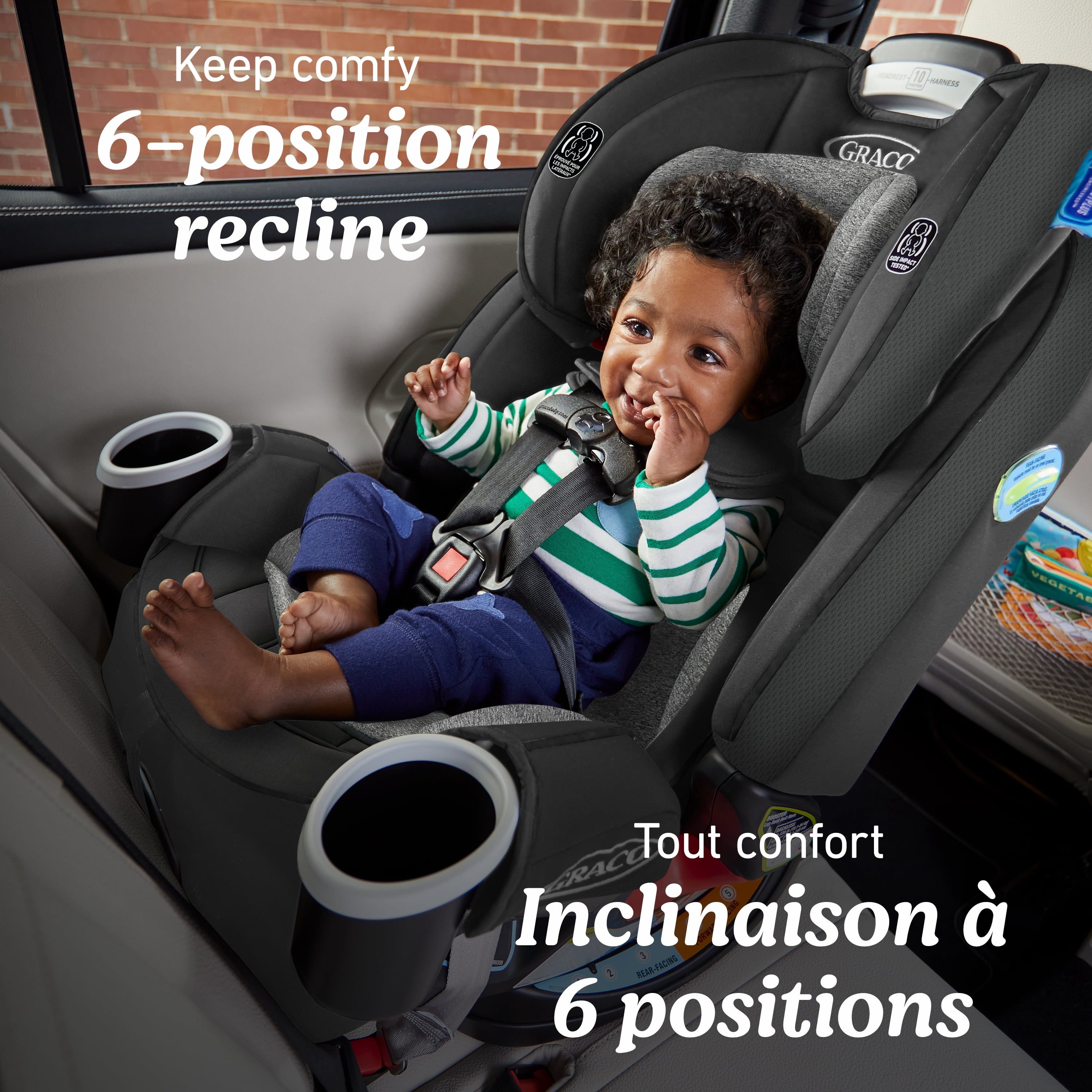 Graco 4Ever Siège d'Auto Convertible Tout-en-un, Siège d'Auto 4-en-1 pour Bébé Jusqu'aux Grands Enfants de 1.8-54 kg (4-120 lb), ProtectPlus Engineered, Drew
