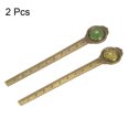 thumbnail image 3 of Unique Bargains 2pcs Métal Marque-Page Règle 10cm Marque-Page Vintage Métrique, Jaune et Vert, 3 of 7