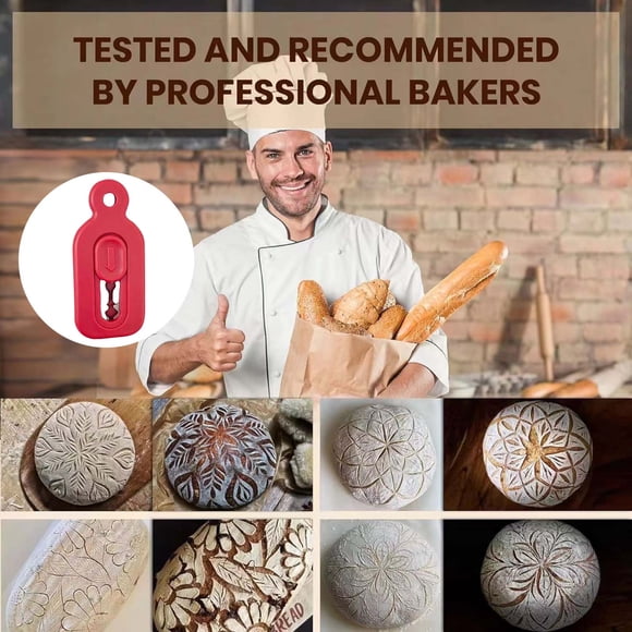Bread Scoring Tool with Magnetic Design and Adjustable Cutter for Decorative Dough Designs and Bread Baking