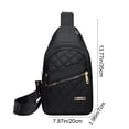 thumbnail image 3 of B-57 Black Womens Messenger Bag Chest Carry Multifunctional #MJVHi, 3 of 9