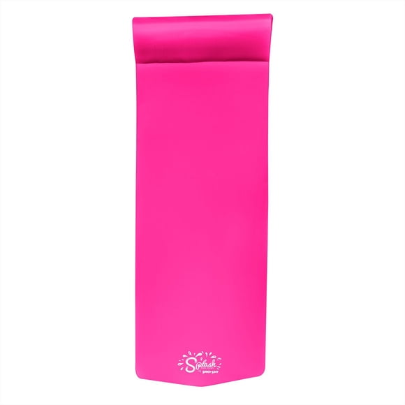 TRC Recreation Splash Pool Float 1.25" Thick Foam Lounger Mat, 70" x 26", Flamingo Pink