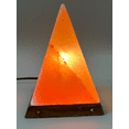 thumbnail image 5 of Lampe Pyramide Rose Artisanale Himalayenne en Sel, Lumière à Lueur Ambre avec Ampoule, Idée-Cadeau Unique par Apex Global, 5 of 5