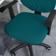 thumbnail image 4 of ORUYROP Housse de Chaise de Bureau Turquoise Résistante à l'Eau Extensible Jacquard Élastique Housses 2 Pcs pour Chaise d'Ordinateur de Bureau Housse Extensible, 4 of 7