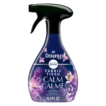 Febreze Désodorisant d'Air en Vaporisateur pour Tissus, Rafraîchisseur de Tissus Anti-Odeurs, Parfum Downy Calme