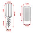 thumbnail image 1 of 20 Pcs Vis Auto-Taraudantes Support d'Armoire Support en Stratifié Tiges de Verre Chevilles, 1 of 9
