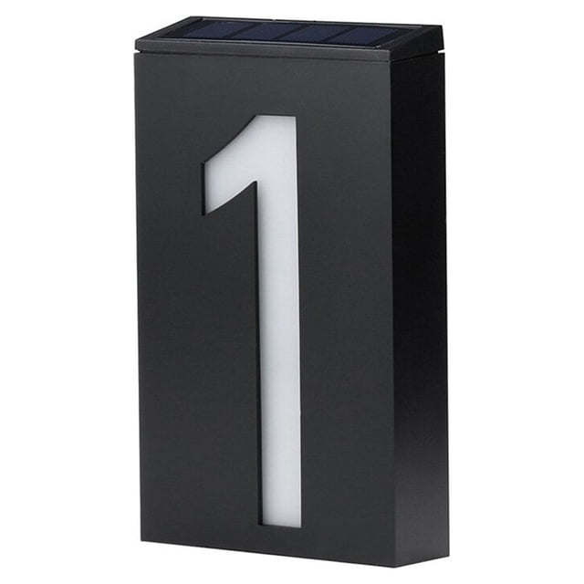 Maoww Number Light Doorplate Guide-board Wall Lamp Plaque Lantern Outdoors Address House Powered Waterproof Sign Courtyard One