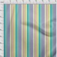thumbnail image 2 of oneOone Cotton Poplin Fabric Multicolor Stripe Print Fabric BTY 42 Inch Wide, 2 of 3