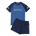 thumbnail image 1 of Maillot de Bain pour Enfants, Imprimé Mignon, Manches Courtes, Maillots 2 Pcs, Ensemble de Bain pour Tout-Petit Garçon, Maillots de Bain pour Garçons, Tenues pour Garçons, 1 of 9
