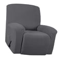 thumbnail image 4 of GUOOL Housse de Fauteuil Inclinable Élastique 1 Pce Antidérapante Douce Housse de Fauteuil Gris, 4 of 9