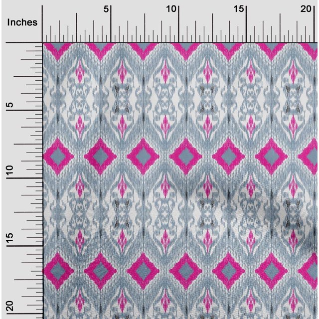 oneOone Viscose Jersey Fabric Geometric Ikat Decor Fabric Printed BTY 60 Inch Wide