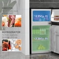 thumbnail image 4 of HOMCOM Mini-Frigo de 3,2 Pi3 avec Congélateur Tablette Ajustable Portes Réversibles, 4 of 10