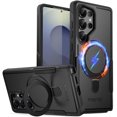 thumbnail image 1 of Poetic Neon MagPro Case for Galaxy S25 Ultra 5G, [Magnetic Ring Stand] Dual Layer Rugged Slim Shockproof Protective Cover, Black, 1 of 5