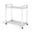 thumbnail image 4 of Bar Serving Silver Cart with Acrylic, 4 of 5